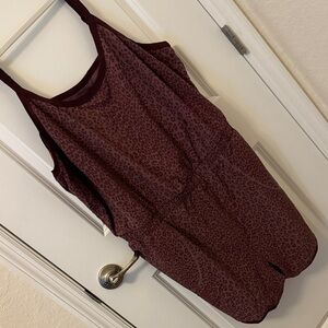 Torrid Active Burgundy Leopard Romper